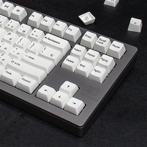 GMK minimalista blanco 126 teclas MDA perfil PBT Keycap DYE-SUB japonés personalizado personalidad Keycaps para teclado mecánico 61/64