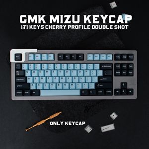 GMK Mizu 171 Keys Cherry Profile Dubbel shot Keycap Engels aangepaste persoonlijkheid Keycaps voor mechanisch toetsenbordspel 61/64/68/75