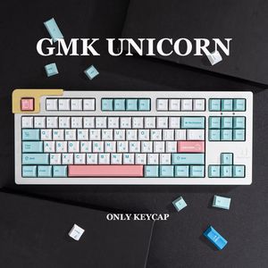 Gmk licorne 132 touches profil Cherry Pbt Keycap colorant-Sub anglais personnalisé personnalité Keycaps pour clavier mécanique 61/64/68/75