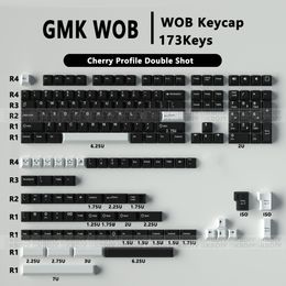 GMK WOB keycaps voor mechanisch toetsenbord DIY Aangepast Dubbel shot 173 toetsen/Set MX Switch Black KeyCap voor GK61 Anne Pro 2