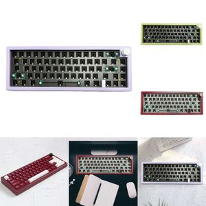 GMK67-Interruptor de perilla de teclado mecánico, teclado retroiluminado RGB para juegos, ligero, Reduce la fatiga, uso conveniente, accesorios de computadora