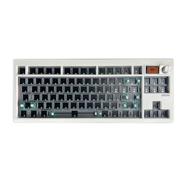 Kit de clavier mécanique GMK87 avec écran d'affichage RVB Structure du joint rétro-éclairé Clavier d'échange de jeux pour via personnalisé 240419