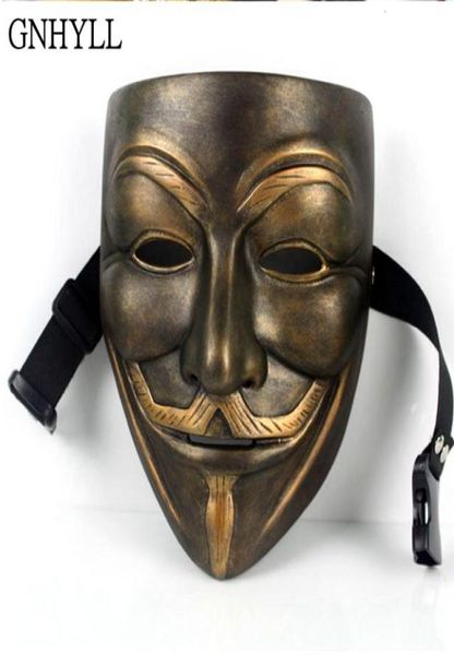 Gnhyll V pour Vendetta Mask Anonymous Movie Guy Fawkes Halloween Masquerade Face Face March Protest Costume Accessory6763311