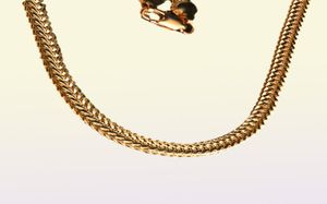 GNIMEGIL 6mm mode os chaîne longue or rempli bordure cubain lien chaîne collier pour hommes Vintage cadeaux de noël bijoux 6906926