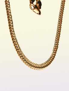 Gnimegil 6mm mode Bone Chain Long Goud gevulde stoeprand Cubaanse linkketting ketting voor mannen vintage kerstcadeaus sieraden7297756