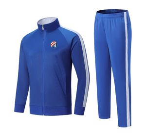 GNK Dinamo Zagreb hommes adultes enfants ensemble d'entraînement de football en plein air chaud fermeture éclair complète sport loisirs ensemble de football jogging sweat en hiver