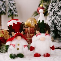 Adornos navideños de gnomo, muñeco de elfo de peluche, reno, vacaciones, decoración del hogar, regalos del Día de Acción de Gracias, P1111