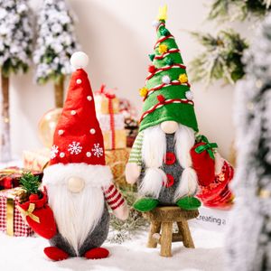 Gnomes Décorations De Noël En Peluche Scandinave Tomte Suédois Vacances Père Noël Poupée Elfe Maison Ornements De Table PHJK2208