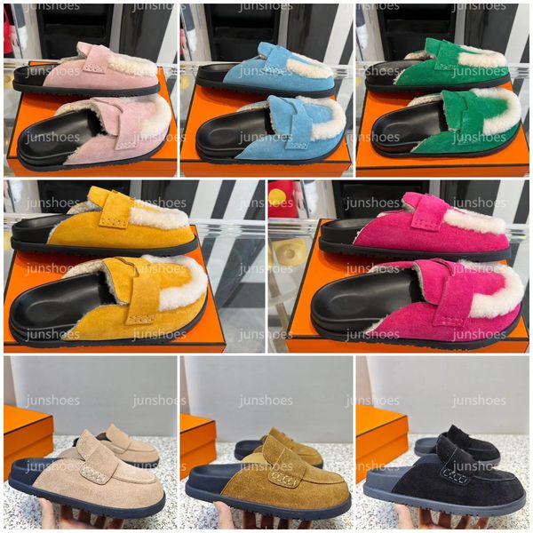 Go Mule zapatillas Diseñador Hombres Mujeres Baotou zapatillas de lujo Clásico Felpa Medio Tuo Baotou Zapatillas al aire libre Moda Sandalias planas Zapatos Tamaño 35-45