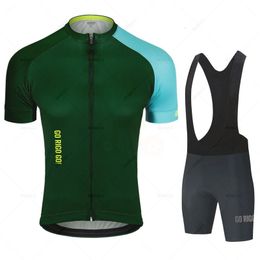 Go Rigo Go Bike Team Jersey Men Cycling Jersey Set Summer Jersey Mtb Bicycle Wear Clothing Clothing Maillot Ropa Ciclismo Kit 240514
