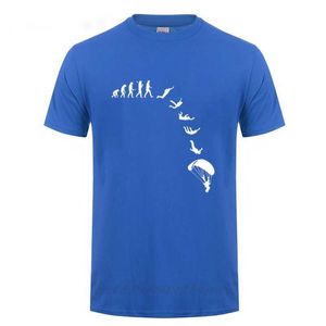 Go Skydiving Evolution T-shirt Grappige Verjaardagscadeau voor Mannen Mannen Zomer Korte Mouw O Hals Casual Streetwear Katoenen T-shirt T-shirt 210629