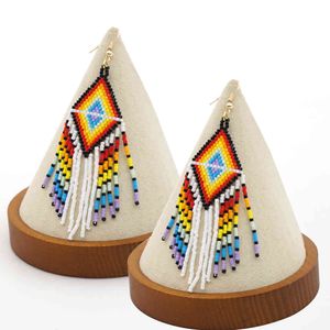 GO2BOHO BOHO Dames Oorbellen Miyuki Handgemaakte Geweven Oorbel Native Etnische Amerikaanse Oorringen Sieraden Gift Pendientes Mujer 2020