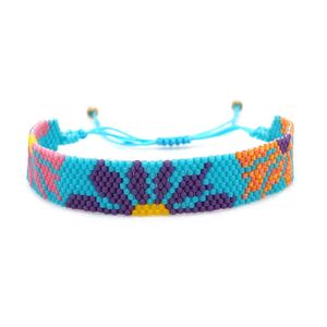 GO2BOHO Bloem Armband voor Vrouwen Gift Sieraden 2021 Boheemse kleurrijke kraal Bracciale Vriendschap Strand Sieraden Miyuki Armbanden