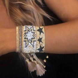 Go2boho miyuki armband vrouwen sieraden ster pulseras femme handgemaakte kralen kralen sieraden wrap armbanden Mexicaanse stijl