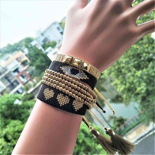 Go2boho Turc Bracelet MIYUKI Evil Eye Bracelets Pour Femmes Bijoux Mexique Pulseras Cadeau Lèvres Étoile Hamsa Main Hommes Brassard