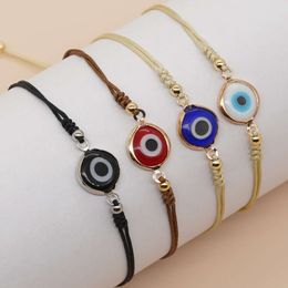 Go2boho Turkish Evil Eyes Fashion Jewelry Women Charm Handmade Adjustable Rope Friendship Women Men Kids Summer Beaded Bracelet