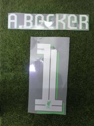 Portero #1 A. Becker Nameset Impresión de fútbol Insignia de parche