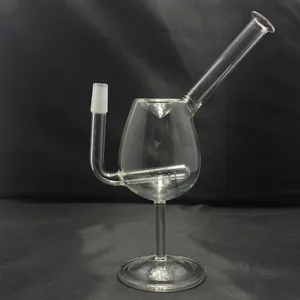 Goblet Design Dab Rig verre narguilé avec Perc en ligne et 14mm joint mâle fumer pipe