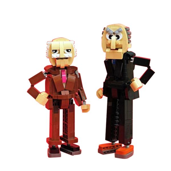 Gobricks MOC Waldorf y Statler Bricks Muppet Muppet Muestra bloques de construcción de fanáticos divertidos Waldorf and Statler Toys Gift