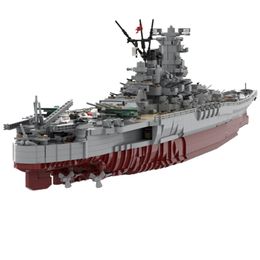 Gobricks Buques de guerra Aircraft de la Armada Bloques de construcción de buques de guerra Yamato 1: 200 brazos Battle Barco Idea Ladrillos Juguetes para regalos de juguetes para niños