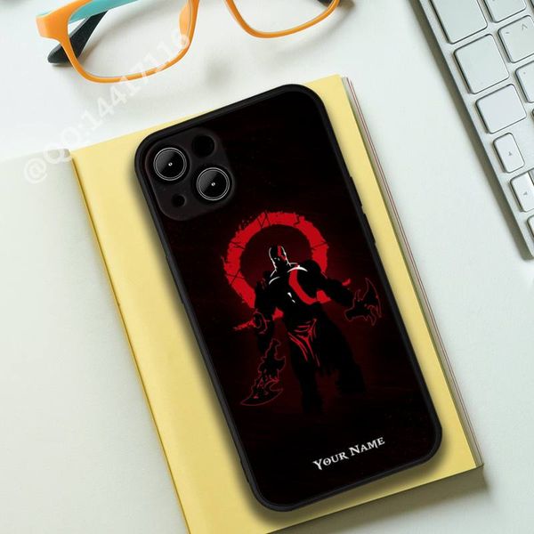 Étui de téléphone God of War Kratos pour iPhone13 12 11 Pro Max x xr Mini XS 7 8 6S Plus SE 2020 Téléphone Couvertures de couverture complètes