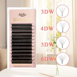 Goddess 3d4d5d6d w Shape cils 4d pré-cils de ventilateur S 007 cd curl Natural Soft Quality Idividual Lashes 240407