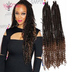 GODDESS CROCHET BRAIDS 18 pouces déesse locs boucle de cheveux droite demi-vague extension de cheveux synthétiques faux locs tressage synthétique hair8263247