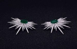 Godki merk populaire luxe crystal zirkon stud spark vorm bloem oorbellen mode sieraden voor dames9530551