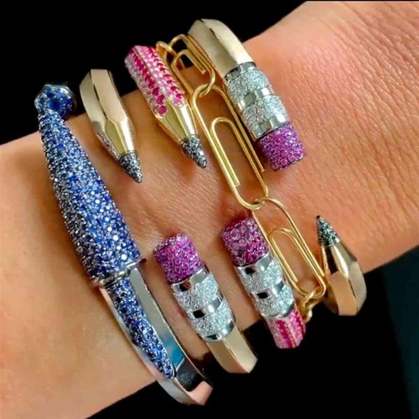 GODKI à la mode crayon conçoit Bracelet manchette pour les femmes de mariage complet cubique Zircon cristal CZ Dubai couleur argent Bracelet de fête 2020290E