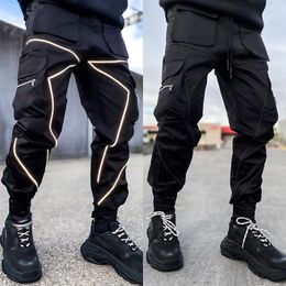 Godlike Mens Casual Cargo Pantalo Loose plus taille Strange Multi Pocket Sports Fiess Hip Hop Jogger Pantalon