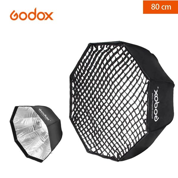 Godox Flash parapluie 80 cm 120 cm parapluie octogonal parabolique avec grille pour photographie Po Studio Kits caméra parapluie diffuseur 240104