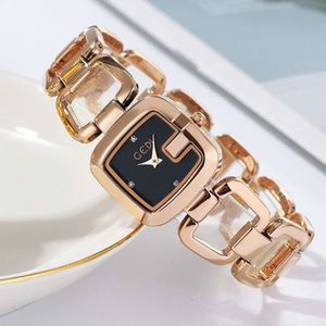 GOETHE BRACELET ROSE GOLD avec une sensation unique de haute qualité, une petite plaque carrée, un style simple et élégant, une bande de femmes en acier personnalisée