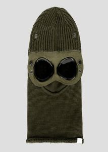 Goggle Balaclava Extra Fine Merino Wool Beft tricot Hat Hen Men Capuche extérieure Hood Responsable des crânes de chaleur Black Army Green7661537