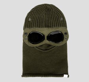 Goggle Bivakmuts Extra Fijne Merino Wol Muts Gebreide Muts Heren Cap Outdoor Windscherm Kap Houdt Warmte Schedel Caps Zwart Legergroen5054962