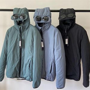 Goggle Jacket Manteau d'hiver CP Sweat à capuche Designer Mens Down Veste de haute qualité Surchemise Garder la chaleur Mâle à capuche coupe-vent vêtements d'extérieur M-2XL