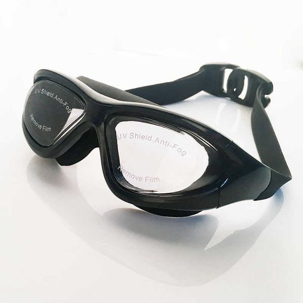 lunettes 2022 Lunettes de natation pour adultes HD Antibuée Galvanoplastie Lunettes de natation Big Box Lentilles Equipm Vente en gros L221028