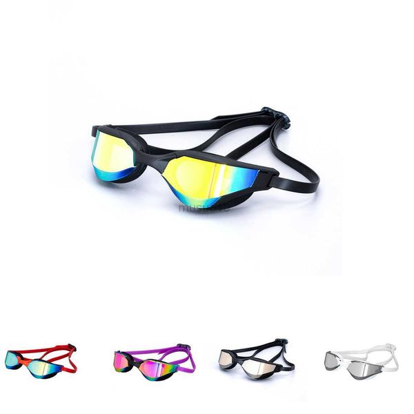 Lunettes 2022 professionnel adulte lunettes de natation étanche anti-buée lunettes de course hommes femmes Cool argent plaqué équipement de natation en gros HKD230725