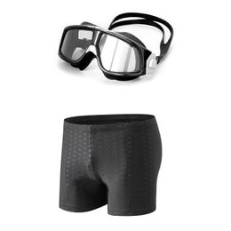 lunettes 2022 Lunettes de natation élégantes à grand cadre en deux parties pour adultes Maillot de bain HD Antibuée Lunettes de bain Bonnet de bain P230516