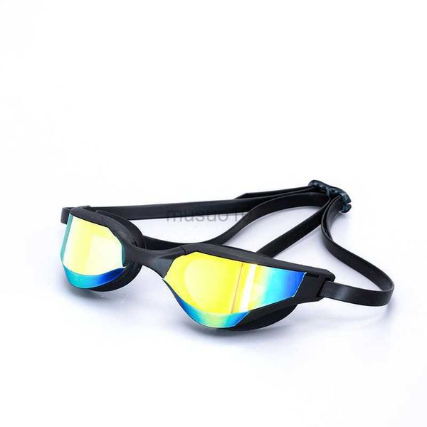 Lunettes de natation pour adultes Lunettes de natation Electroplate Anti-buée Lunettes de course professionnelles Hommes Femmes Cool Silver Plated Swimming Equip Wholesale HKD230725