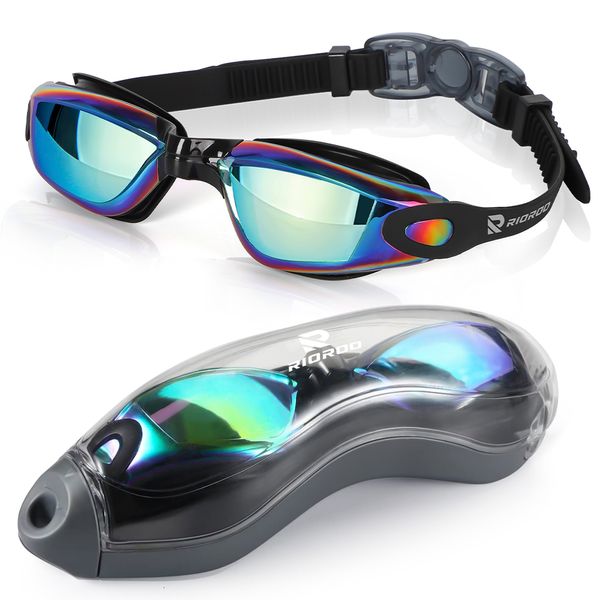 goggles Lunettes de natation adultes Anti-buée Protection UV lunettes de natation plaquette nasale en Silicone souple Anti-fuite pour adultes hommes femmes lunettes 230215