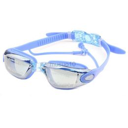 Gafas Adultos Dioptría Gafas de natación Tapones para los oídos Impermeable Arena Óptica Natación Gafas de natación Antiniebla Prescripción Gafas de buceo HKD230725