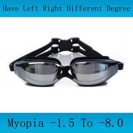 Goggles Volwassenen zwembril Bijziendheid Mannen sil Zwembril optische anti condens verstelbare zwembrillen Professionele waterbril HKD230725