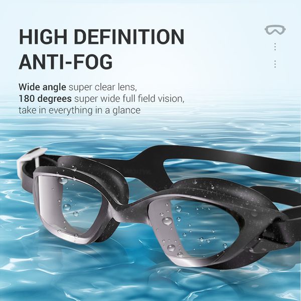 Gafas Adultos Entrenamiento Carreras Gafas de natación profesionales HD A prueba de fugas Anti-vaho Cómodo Suave 3D Lechón Deportes acuáticos Gafas 230616