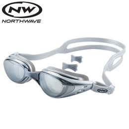 goggles Flambant neuf lunettes de natation professionnelles Anti-buée UV placage réglable hommes femmes étanche Sile lunettes lunettes pour adultes L221028