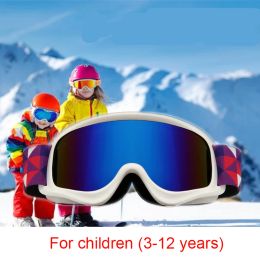 Goggles Enfant Lunettes de Ski Double Couches Lentille Antibuée Sports d'hiver Lunettes de Ski Enfants Neige Snowboard Lunettes pour Enfants 312 Garçon Fille