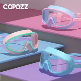 goggles Lunettes de natation réglables pour enfants grand cadre lunettes de natation Anti-buée Protection UV extérieure lunettes de natation avec étui à lunettes 231030