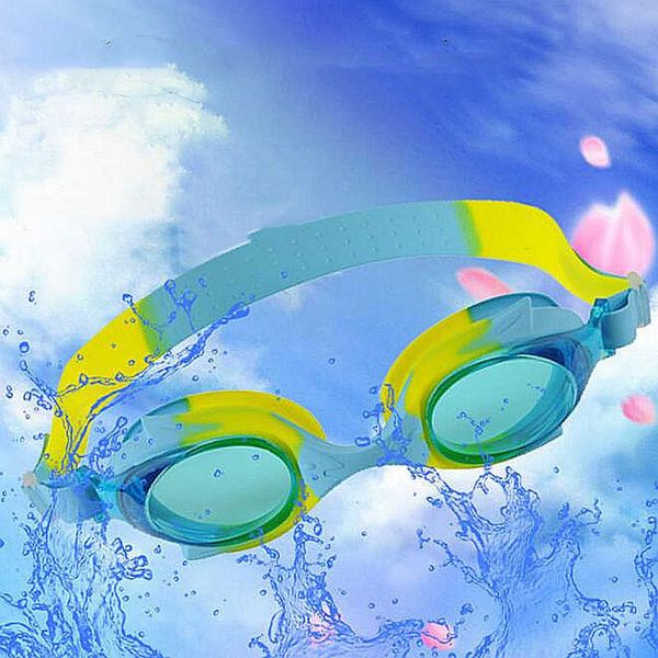 Lunettes de natation pour enfants Goggs Lunettes colorées Enfants Anti-buée Protection UV Été Piscine Formation Masque Lunettes AA230530