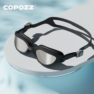 bril COPOZZ HD Verstelbare Zwembril Anti-condens UV Bescherming Zwembril Professionele Siliconen Zwembril Voor Mannen 231017