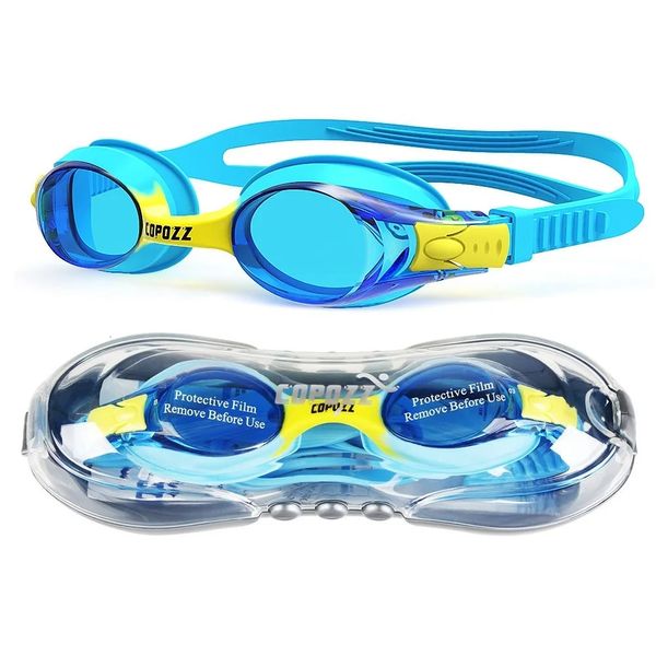 goggles Copozz étanche Anti-buée UV enfant professionnel lentilles colorées plongée lunettes de natation enfants lunettes lunettes de natation Gafas Nata 231017