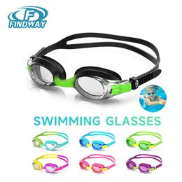 Goggles Findway Gases para natación infantil Actualización de gafas de natación de gafas de natación a impermeabilización antihiebres impermeables